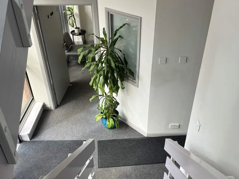 Office reception and corridor after a commercial clean