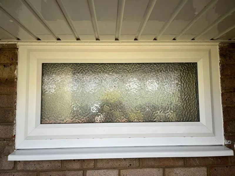 The same window frame and sill after cleaning